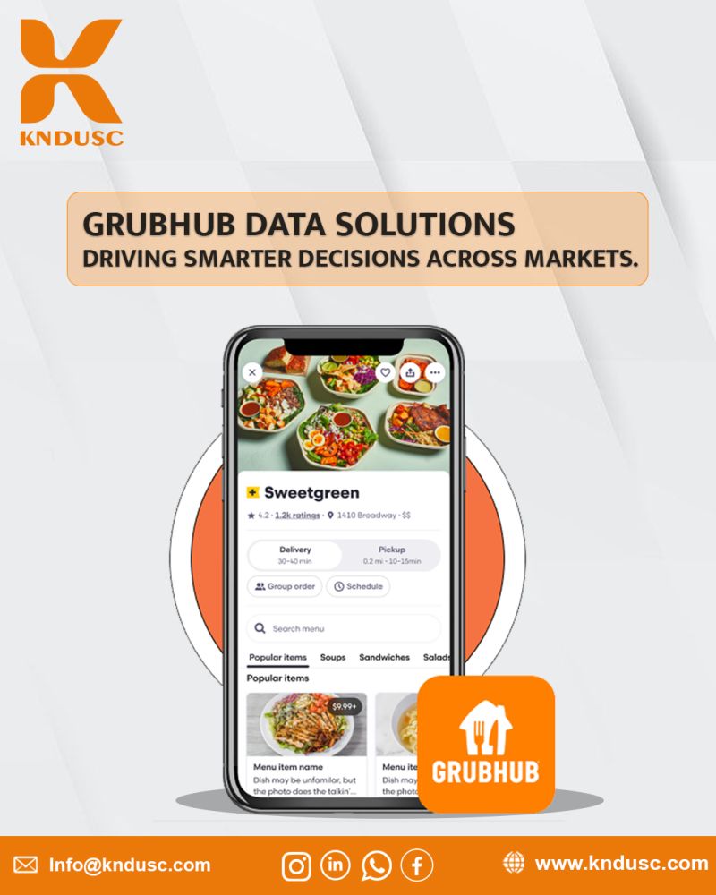 Grubhub Data Scraping: Real-Time Competitor Pricing & Food Business Insights with KNDUSC