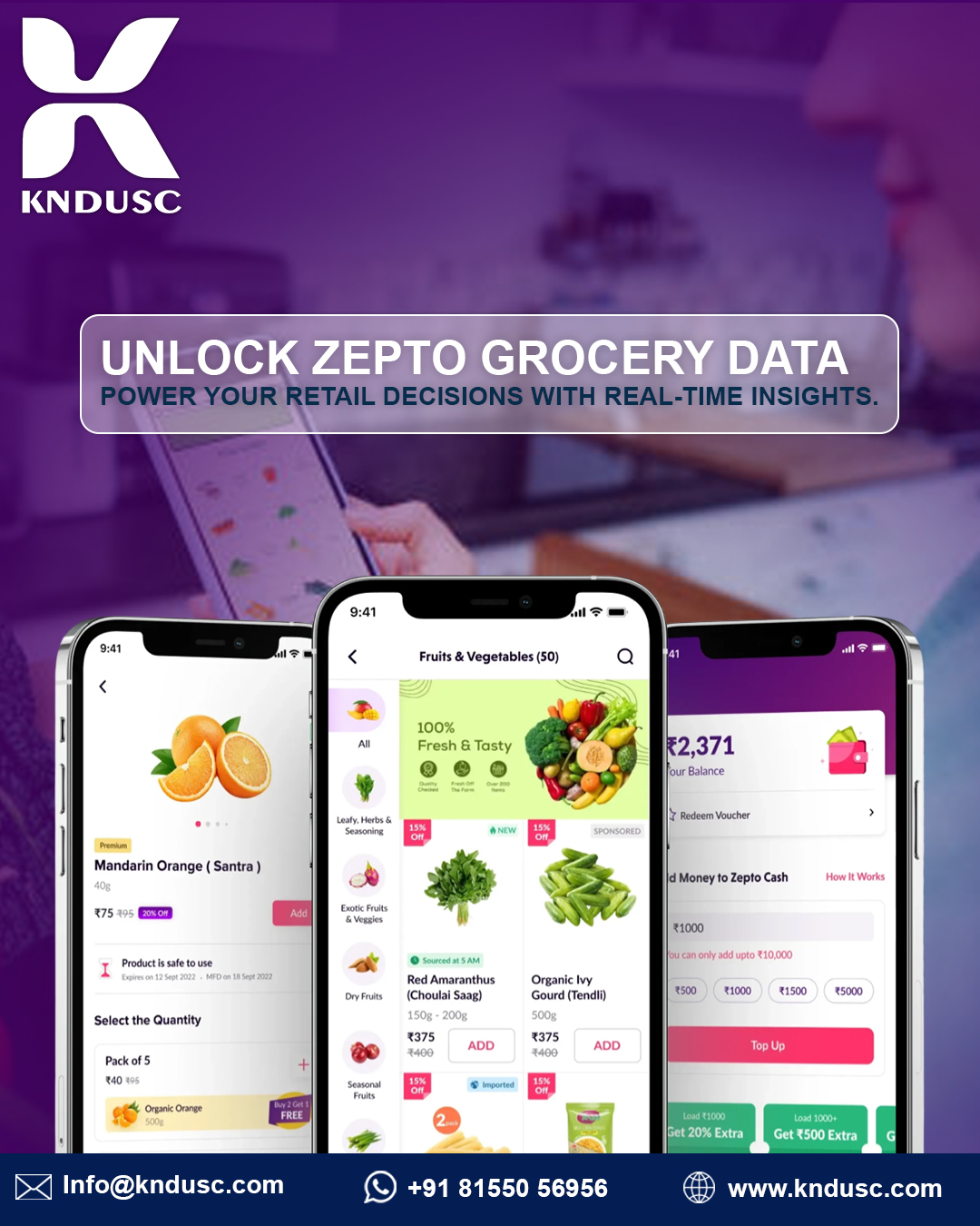 Zepto Grocery Data Scraping Service | Real-Time Retail Insights by KNDUSC